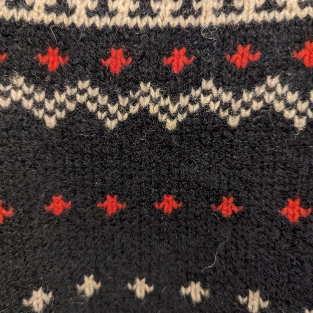 J. CREW Fair Isle Crew Neck Ski SWEATER 100% Wool Cabincore Country  Size M - Picture 5 of 7